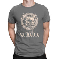 Camiseta calavera "Nos vemos en Valhalla"