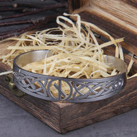 Pulseira viking ajustável com símbolo Valknut 