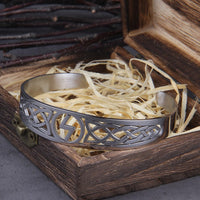 Pulseira viking ajustável com símbolo Valknut 