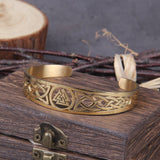 Pulseira viking ajustável com símbolo Valknut 