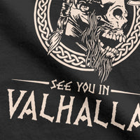 Camiseta calavera "Nos vemos en Valhalla"