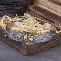 Pulseira viking ajustável com símbolo Valknut 