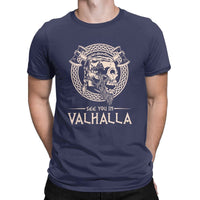 Camiseta calavera "Nos vemos en Valhalla"