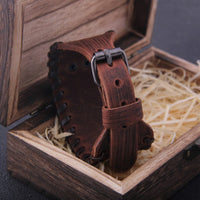 Pulseira viking de couro com Vegvisir