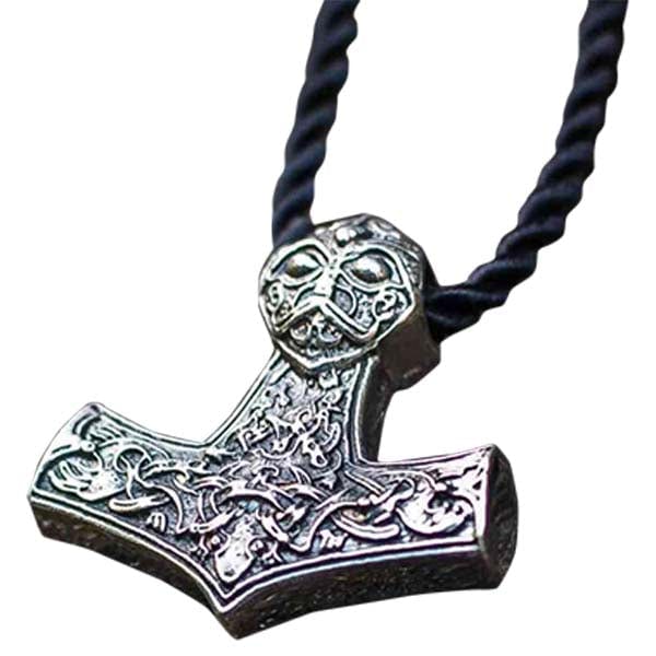 Pingente martelo de Thor nórdico feito à mão em prata ou ouro