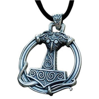 Pendentif artisanal marteau de Thor fait main