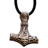 Pendentif Mjolnir marteau de Thor en bronze ou argent style Mammen