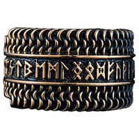 Anillo vikingo con runas Elder Futhark