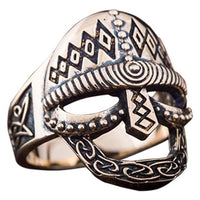 Anel Capacete Viking Joias de bronze exclusivas feitas à mão