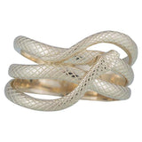 Anel de serpente de Midgard em ouro branco ou amarelo de 14 ou 18 quilates