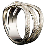 Anillo serpiente Midgard en oro blanco o amarillo de 14 o 18 quilates