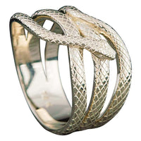 Anillo serpiente Midgard en oro blanco o amarillo de 14 o 18 quilates