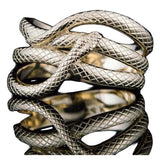Anel de serpente de Midgard em ouro branco ou amarelo de 14 ou 18 quilates
