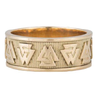 Anillo de oro con símbolo vikingo Valknut | anillos vikingos celtas