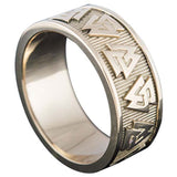 Anillo de oro con símbolo vikingo Valknut | anillos vikingos celtas