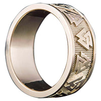 Anillo de oro con símbolo vikingo Valknut | anillos vikingos celtas