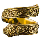 Bague ouroboros nordique en or | Serpent de midgard