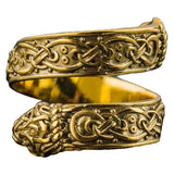 Anillo Ouroboros nórdico de oro | Serpiente de Midgard 
