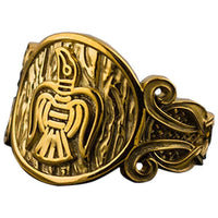Anillo de oro del cuervo vikingo | vikingo celta