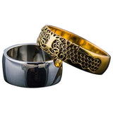Árvore viking Yggdrasil em anel de ouro para homem ou mulher