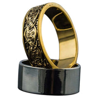 Anillo de oro vikingo escandinavo hecho a mano