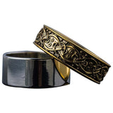 Anel de ouro viking escandinavo feito à mão