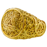 Jóias viking de ouro símbolo Valknut