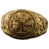 Vegvisir en joyas de oro hechas a mano.