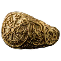 Vegvisir en joyas de oro hechas a mano.