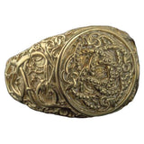 Midgård Jörmungand serpente em anel de ouro