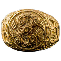 Cuervo de Odín en anillo de oro vikingo
