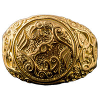 Corbeau d'Odin sur Bague en or viking