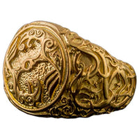 Cuervo de Odín en anillo de oro vikingo