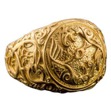 Cuervo de Odín en anillo de oro vikingo