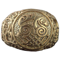 Anillo único de oro Sleipnir | vikingo celta