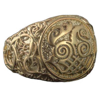 Anillo único de oro Sleipnir | vikingo celta