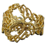 Anillo de sello en oro Yggdrasil, el árbol del mundo vikingo