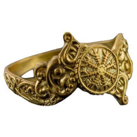 Helm of Awe Viking no anel de ouro