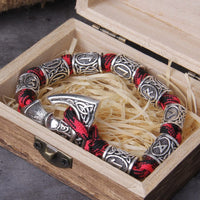 Bracelet hache viking avec runes