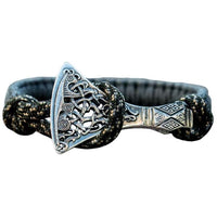 Hache viking argent sterling bracelet gris
