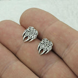 Pendientes nórdicos celtas con pata de lobo Triquetra