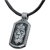Colgante Odín con símbolo vikingo Joyería de plata de ley