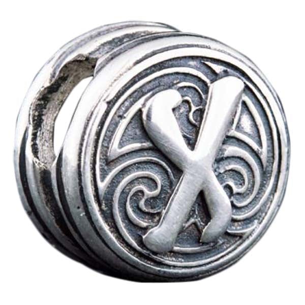 Cuenta accesoria runa vikinga Gebo en bronce, plata u oro