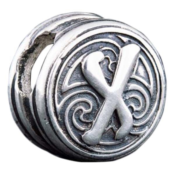 Perle accessoire viking rune Gebo en bronze, argent ou or