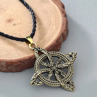 Pendentif amulette Helm of Awe en argent et or