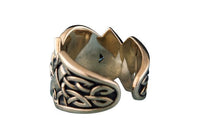 Anillo escandinavo en bronce con sol negro hecho a mano