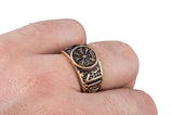 Anillo vikingo Vegvisir bronce o plata joyería artesanal de lujo