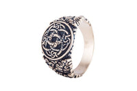 Anel viking de Jormungandr em bronze feito à mão