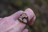 Anillo del martillo de Thor en bronce, plata, oro.