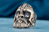 Anillo vikingo de bronce guerrero escandinavo